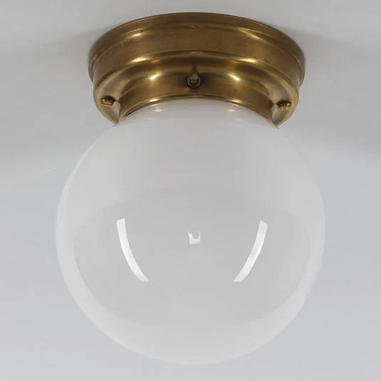 Plafón D99-115 op B con tulipa de vidrio opalino