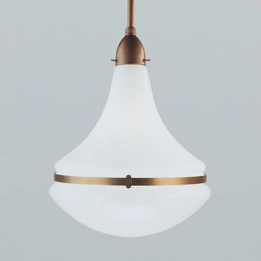 Lámpara colgante Brida de latón, Ø 34 cm