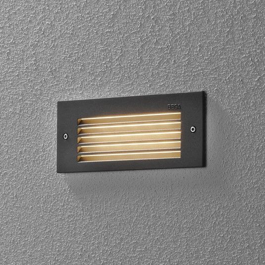 Bega 33017 Empotrable LED de pared 3.000K grafito 17 cm