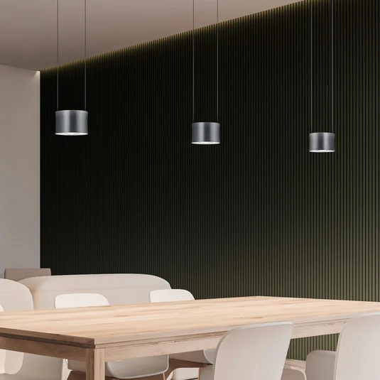 BANKAMP Impulse colgante LED 3 luz antracita