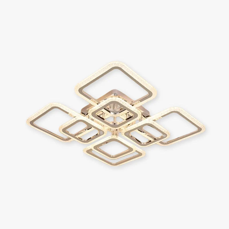 Arisha Moderna Cuadrada Metal LED Lámpara de Techo Blanca