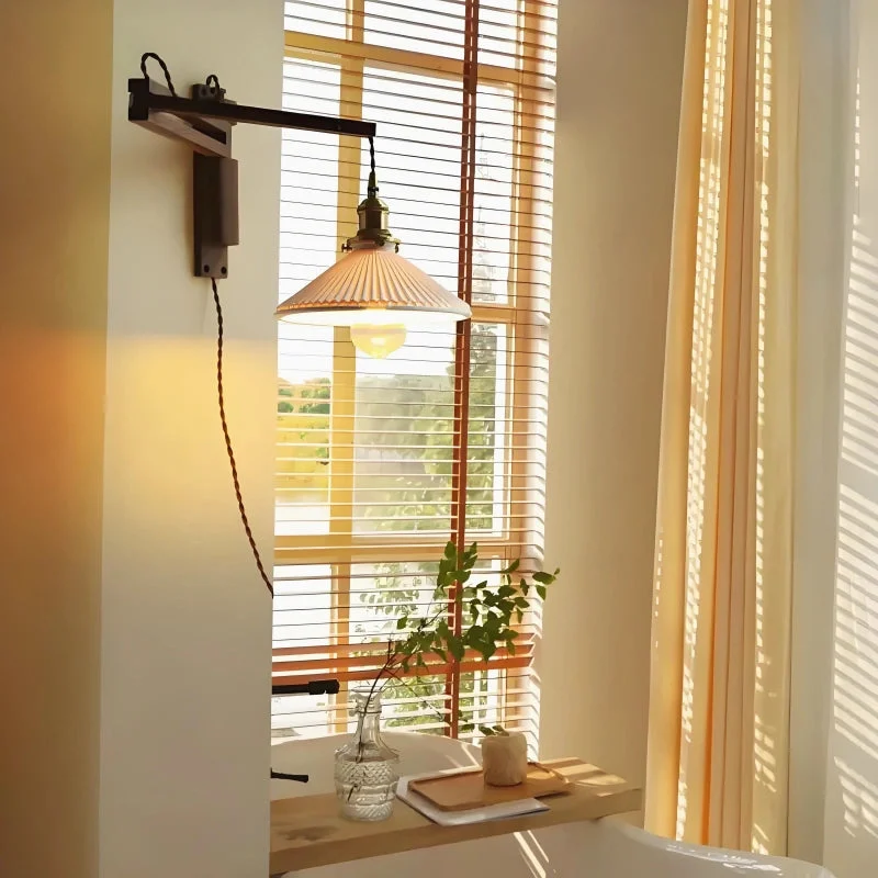 Aplique de Pared LED Estilo Vintage Plegable Extensible para Dormitorio