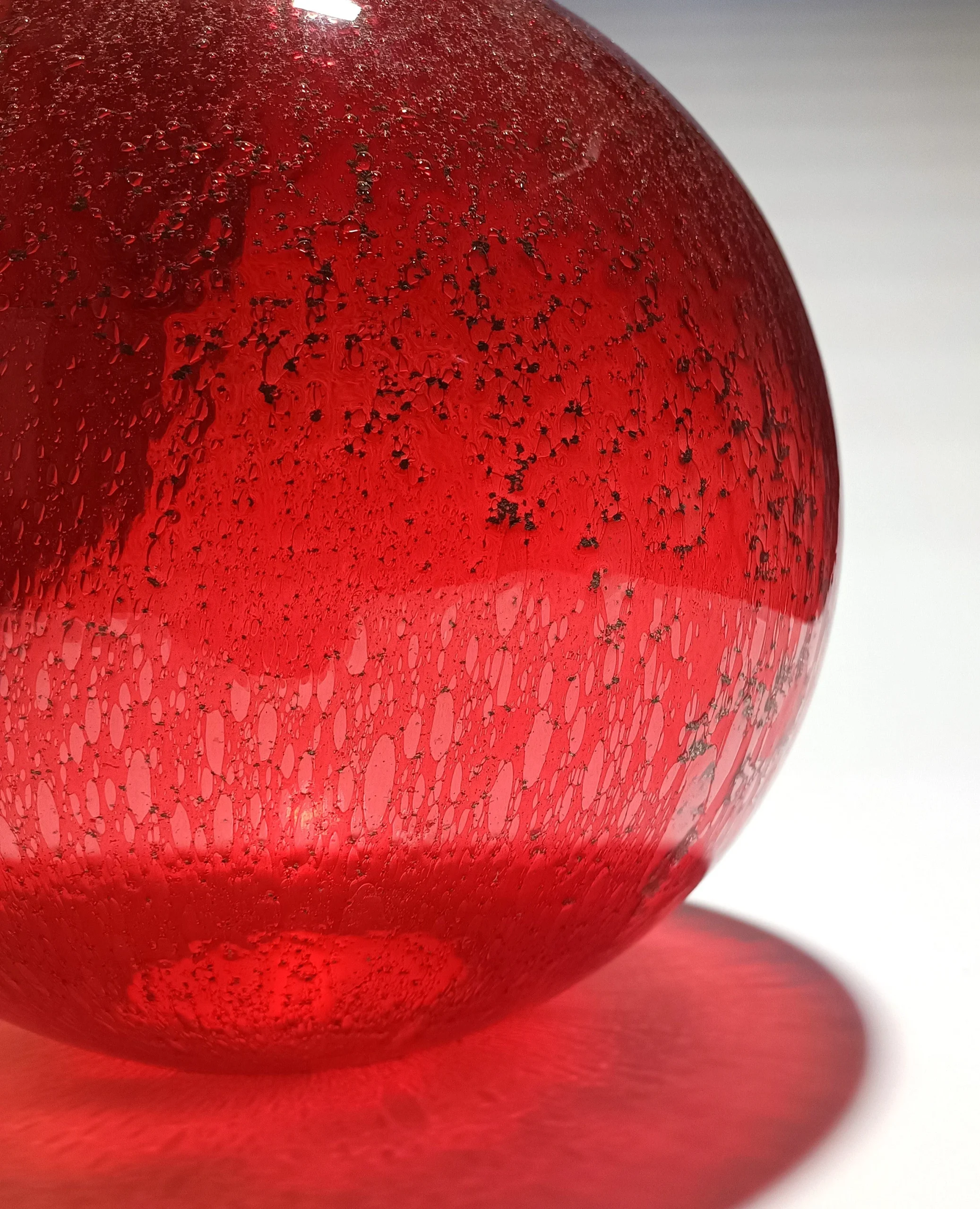 Globo de cristal soplado rojo | Lámpara | Ø35