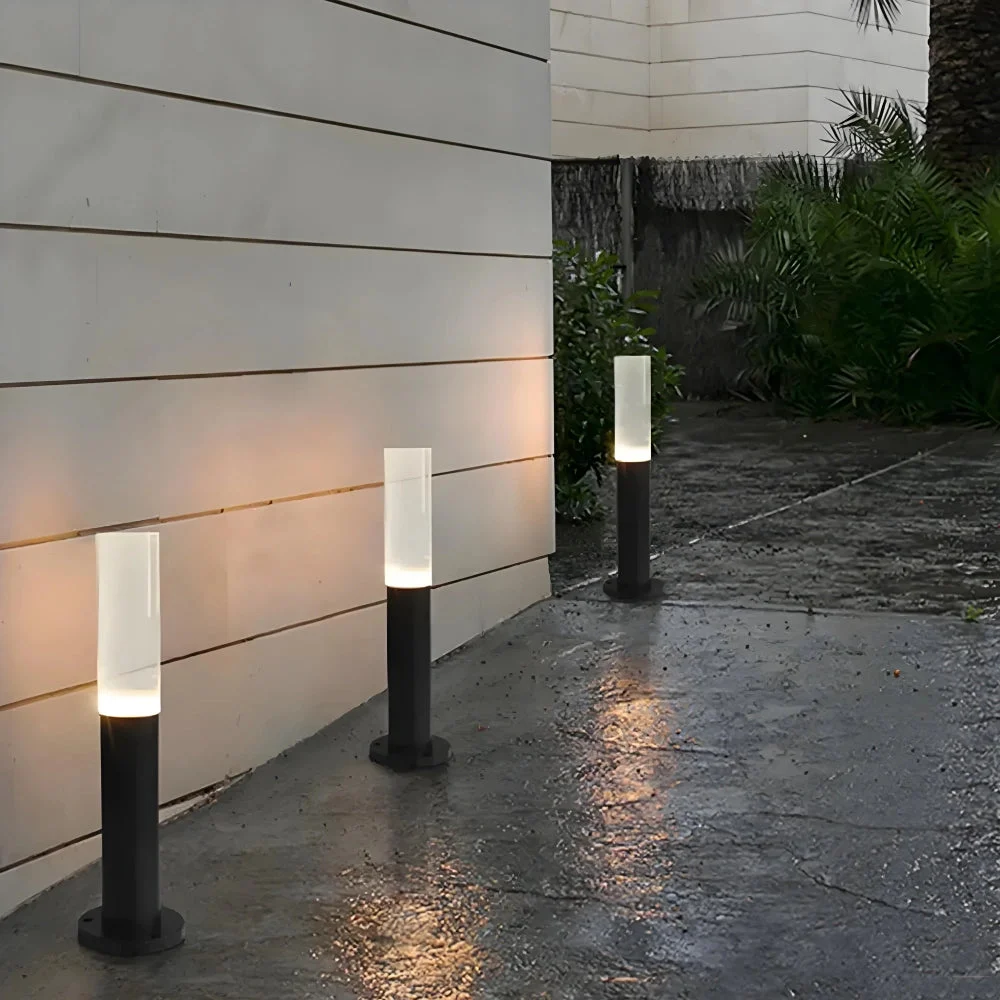 Iluminación Baliza De Exterior LED IP65 Diseño Minimalista Jardín Negra
