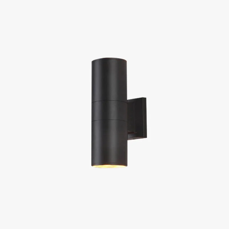 Ray Moderno Doble Foco Metal/Vidrio Aplique de Pared Negro