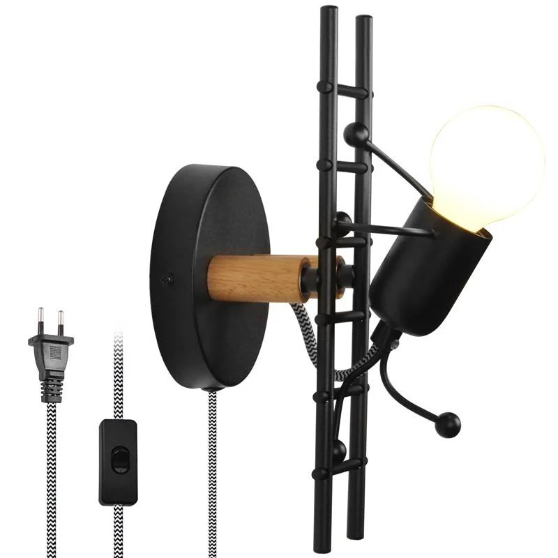 Aplique de Pared "Doll " - Con interruptor y enchufe - E27