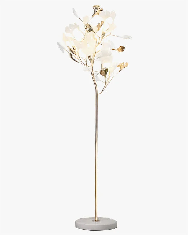 WOMO Lámpara de pie de cerámica con forma de árbol de ginkgo - WM7137