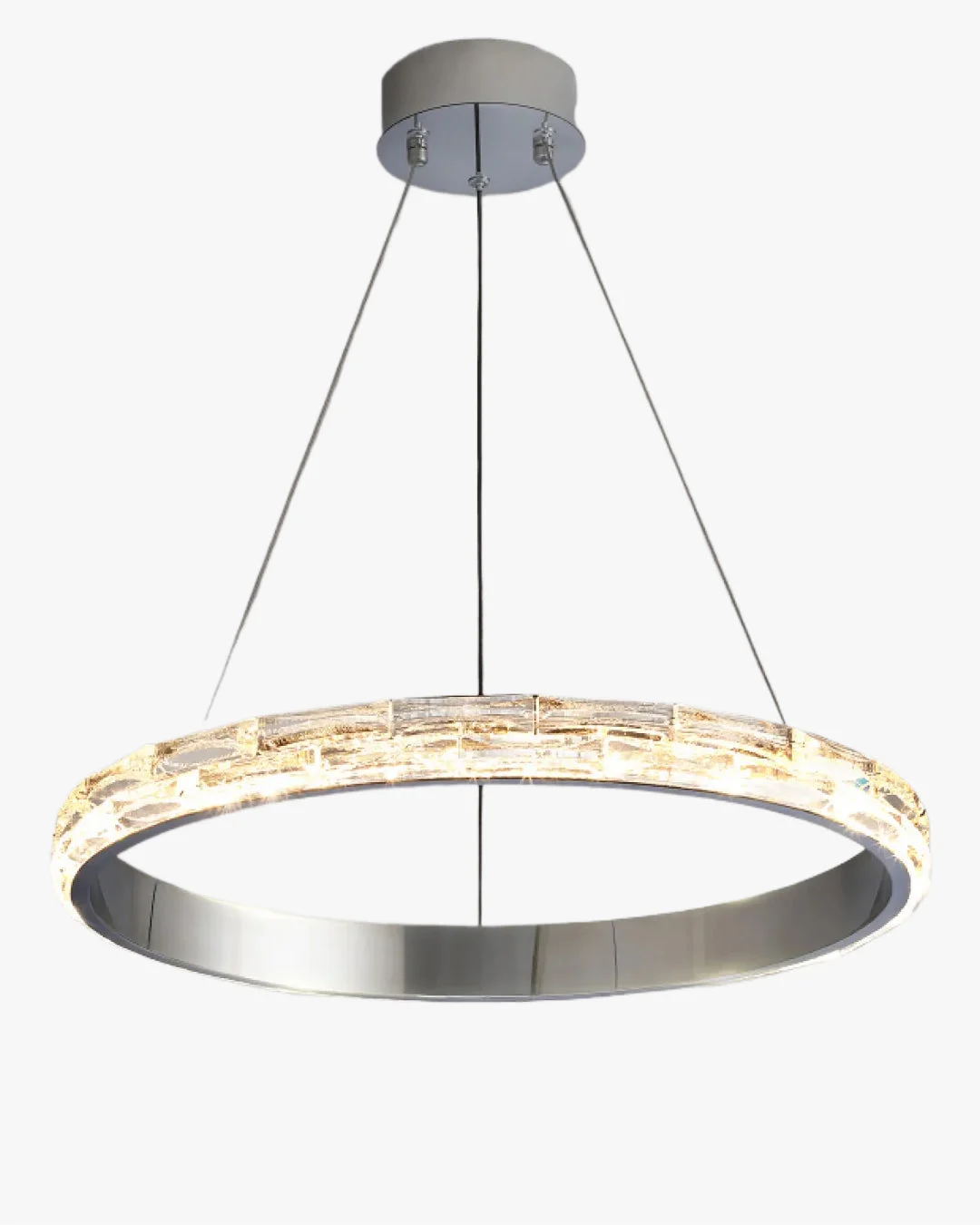 WOMO Lámpara de araña circular de cristal LED - WM2491a