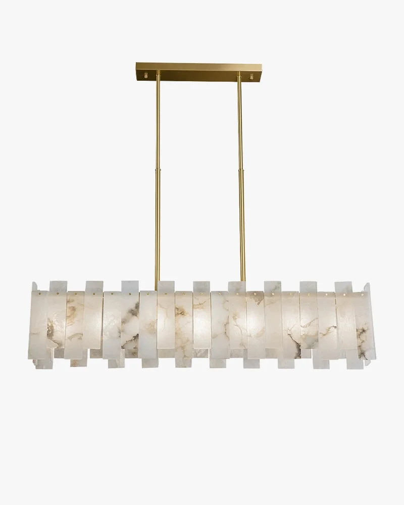 Lámpara de araña rectangular de alabastro WOMO-WM2856