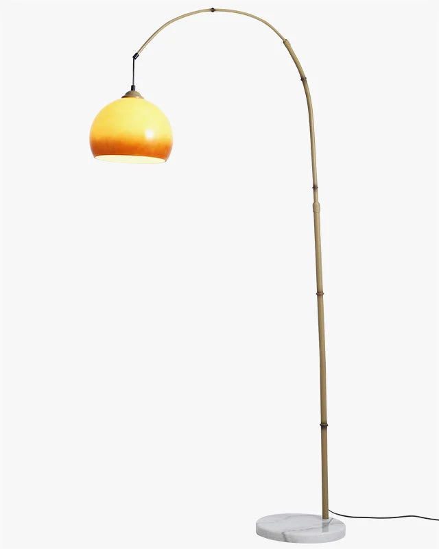 WOMO Lámpara de pie colgante de arco de bambú - WM7133