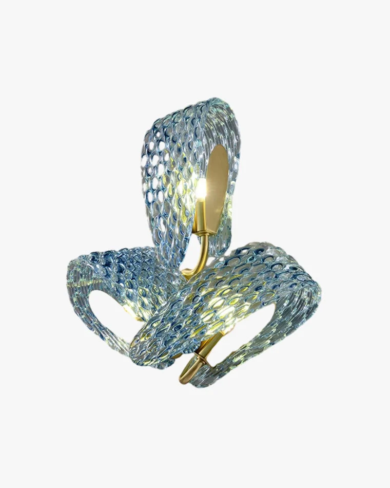 Aplique de pared de cristal artístico con diseño de pavo real de WOMO - WM6095