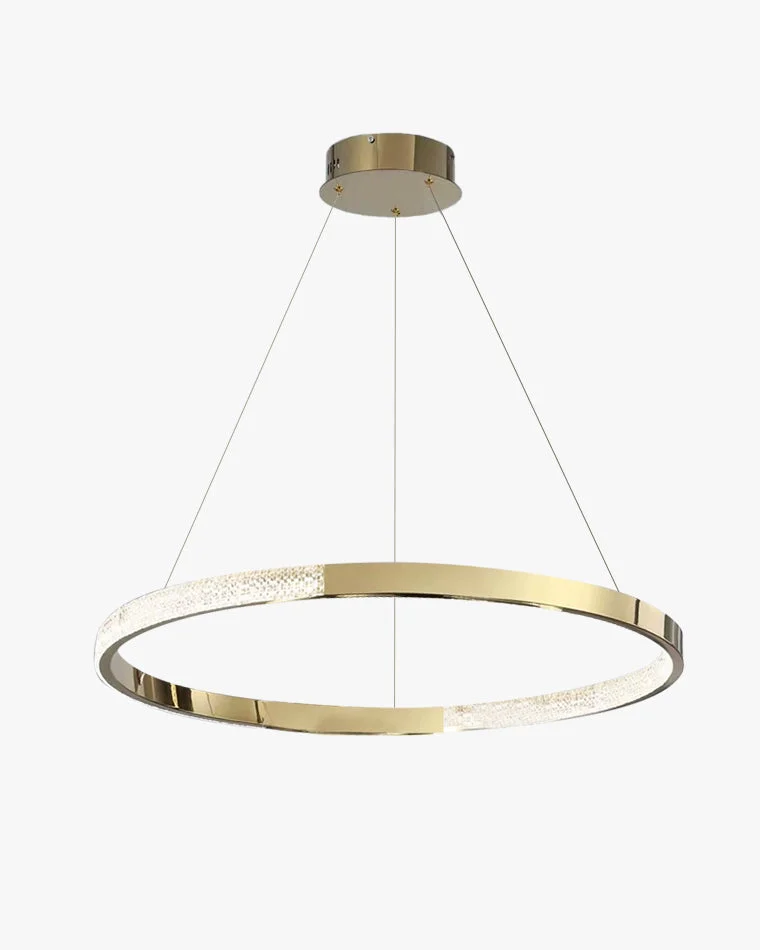 Lámpara de araña LED WOMO con anillo dorado - WM2795