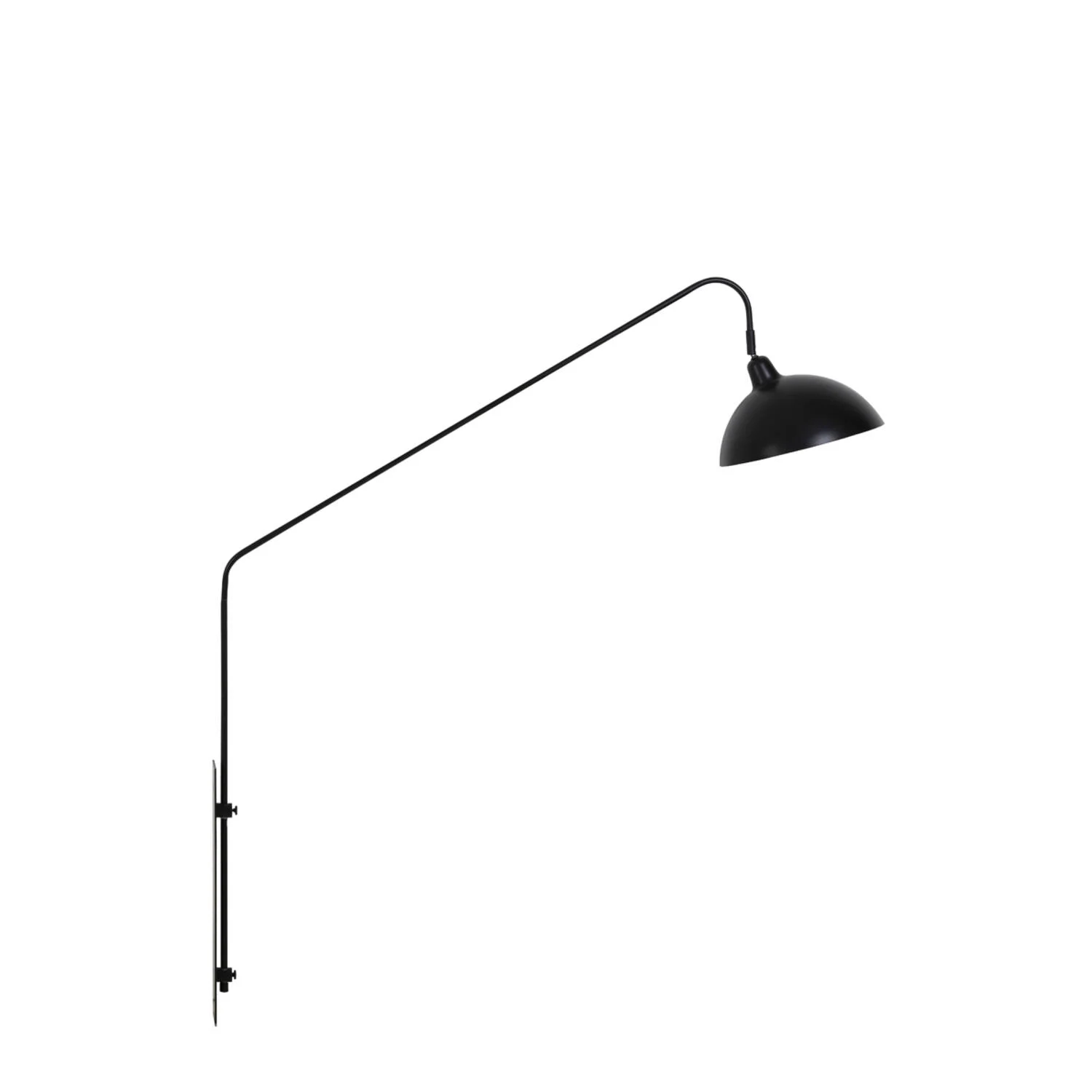 Aplique de pared negro con brazo largo Light & Living Orion