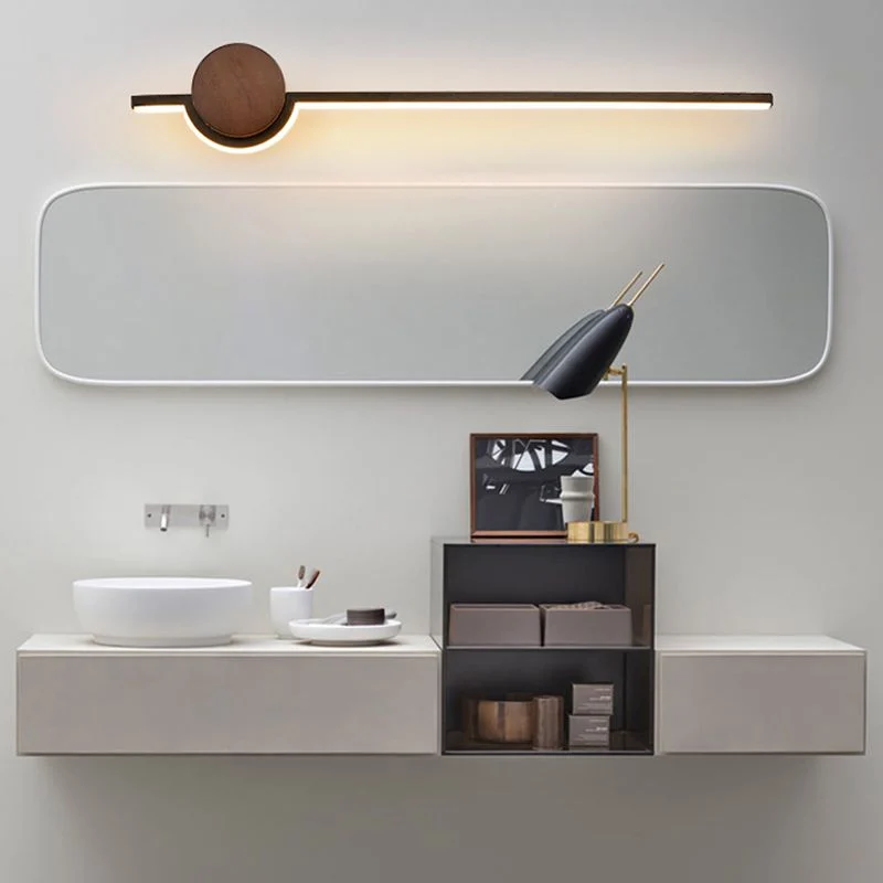 Arisha Lámpara de Pared Nórdica Lineal Vanity Negro/Blanco/Oro Dormitorio