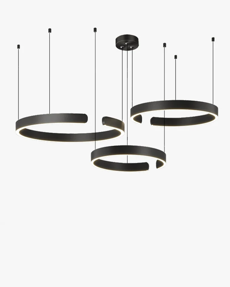 WOMO Lámparas Colgantes Anillo LED Negro/Dorado-WM2009