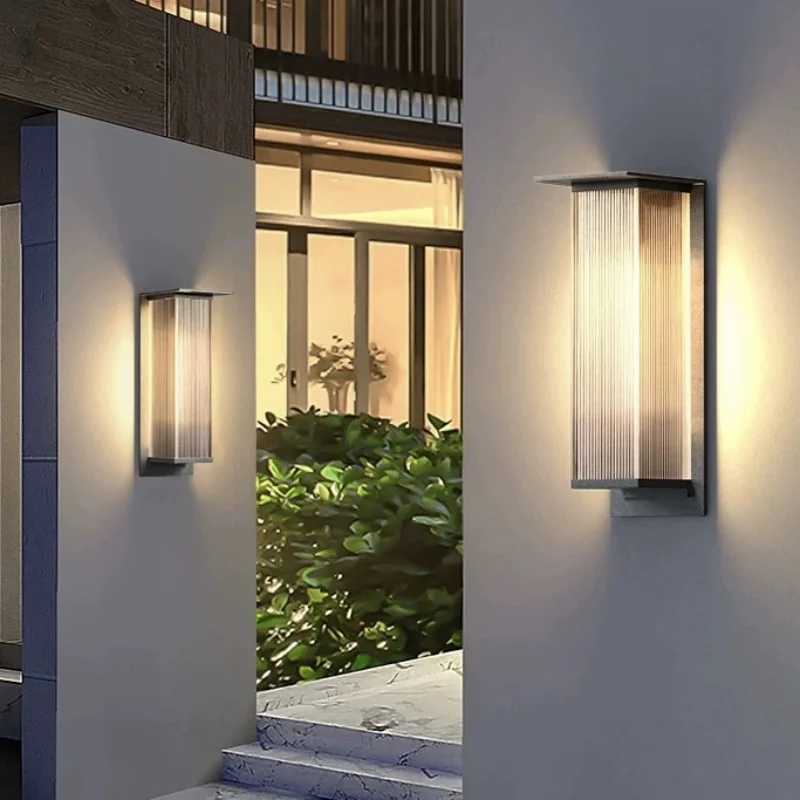 Aplique de pared exterior solar moderno rectangular IP65