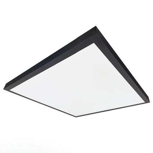 Plafón Panel LED de Superficie Negro 60×60 cm 40W