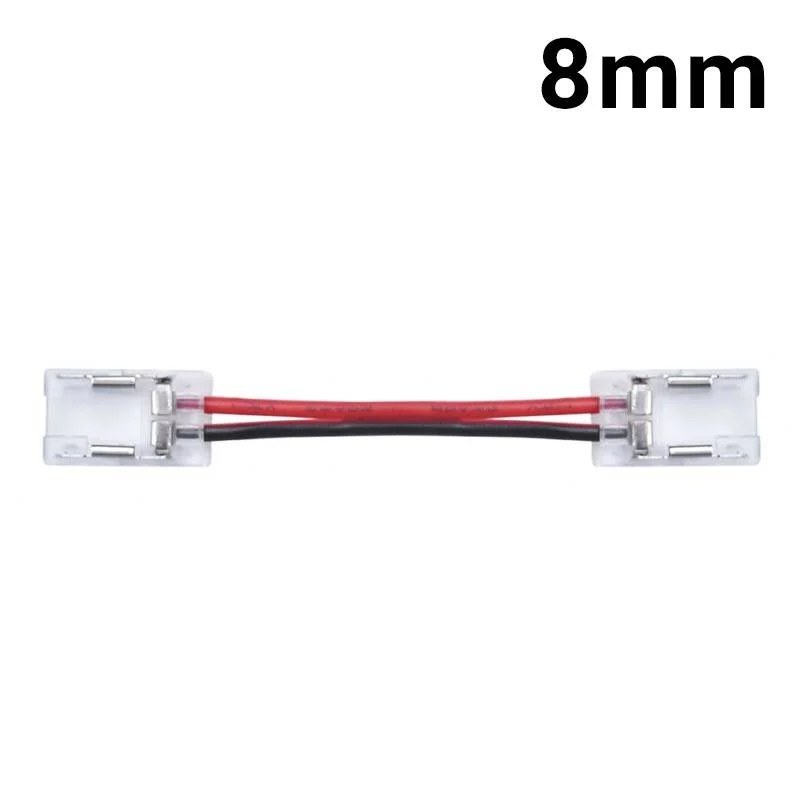 Conector rápido monocolor puente tira a tira 8mm para COB