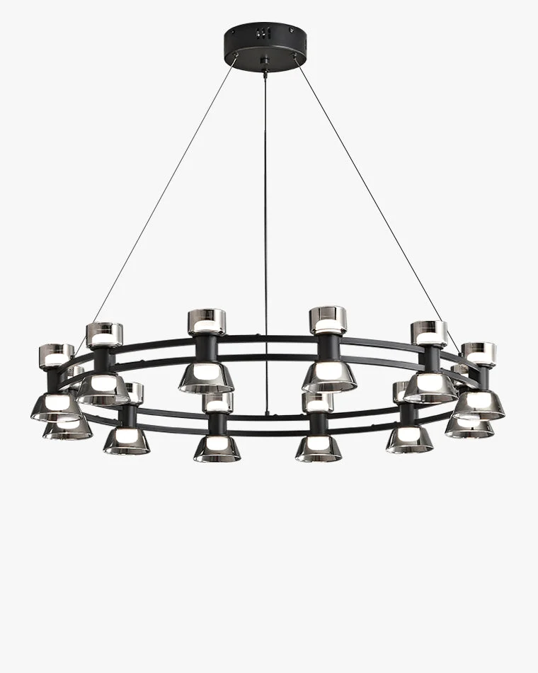 WOMO Lámparas Colgantes Candelabro Redondo de Velas Pilares-WM2224