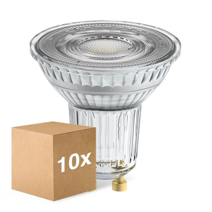 Multipack 10x Ledvance Performance Foco LED Reflector GU10 PAR16 7W 575lm 36D - 930 Luz Cálida | Mejor Reproducción De Color - Regulable - Reemplazo 80W