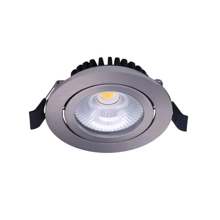 Noxion LED Ajustable Slim Spot Plata 6W 550lm - 930 Luz Cálida | Recorte 75mm - IP54 - Mejor reproducción de color