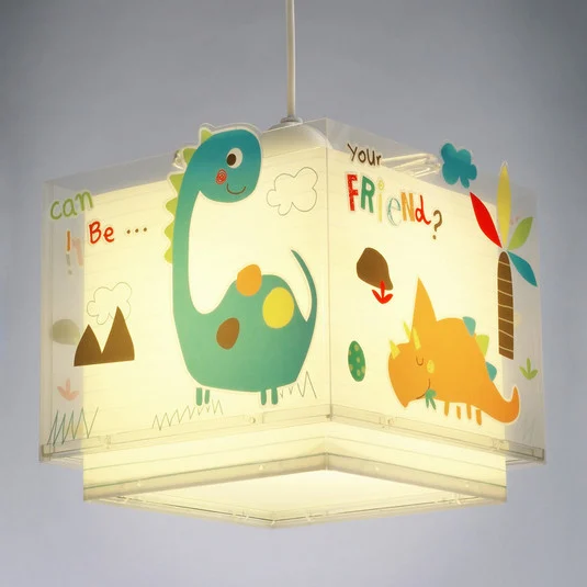 Lámpara colgante infantil DINOS de Dalber, multicolor