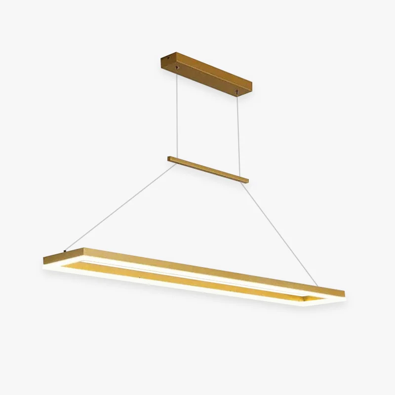 Arisha Clásica Rectangular Metal Lámpara Colgante Café/Dorada