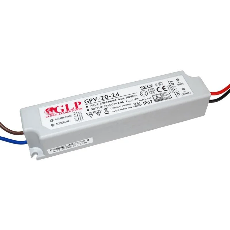 Fuente de alimentación estanca 24V DC - 20W - IP67 - GLP