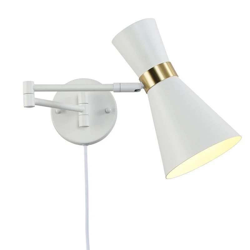Aplique de pared con brazo articulado y enchufe "SILVA"