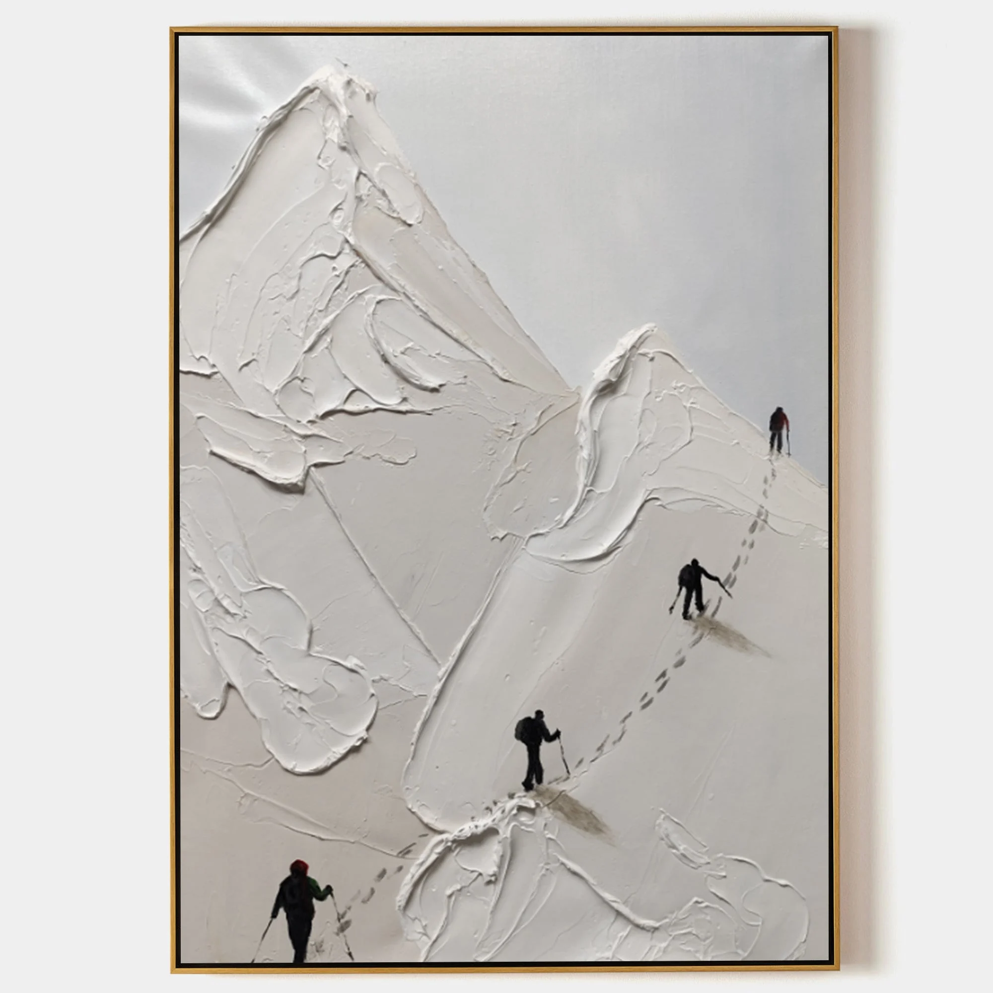 Skier Mural con Textura de Yeso