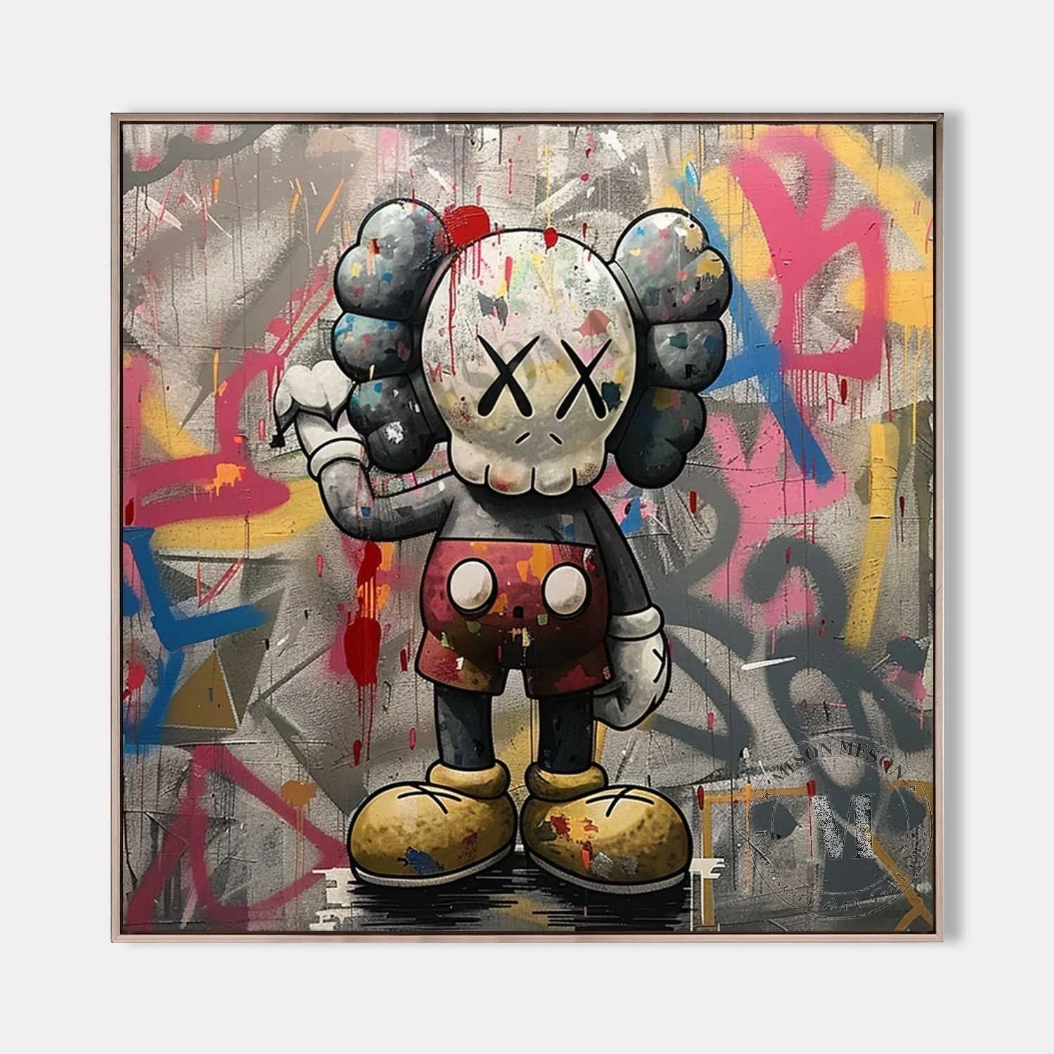 Kaws Arte de Grafiti Abstracto