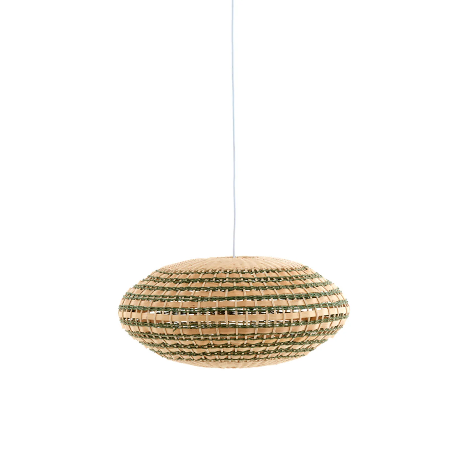 Pantalla colgante trenzada en color natural Light & Living Tawela