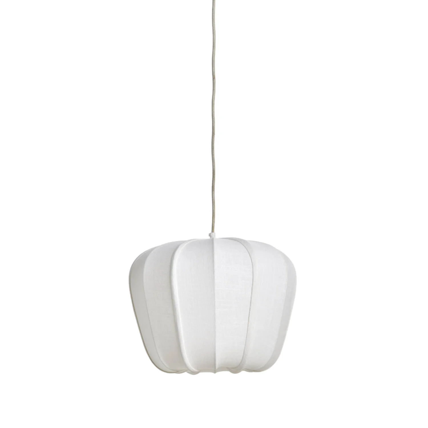 Lámpara colgante blanca de tela con acabado suave Light & Living Zubedo