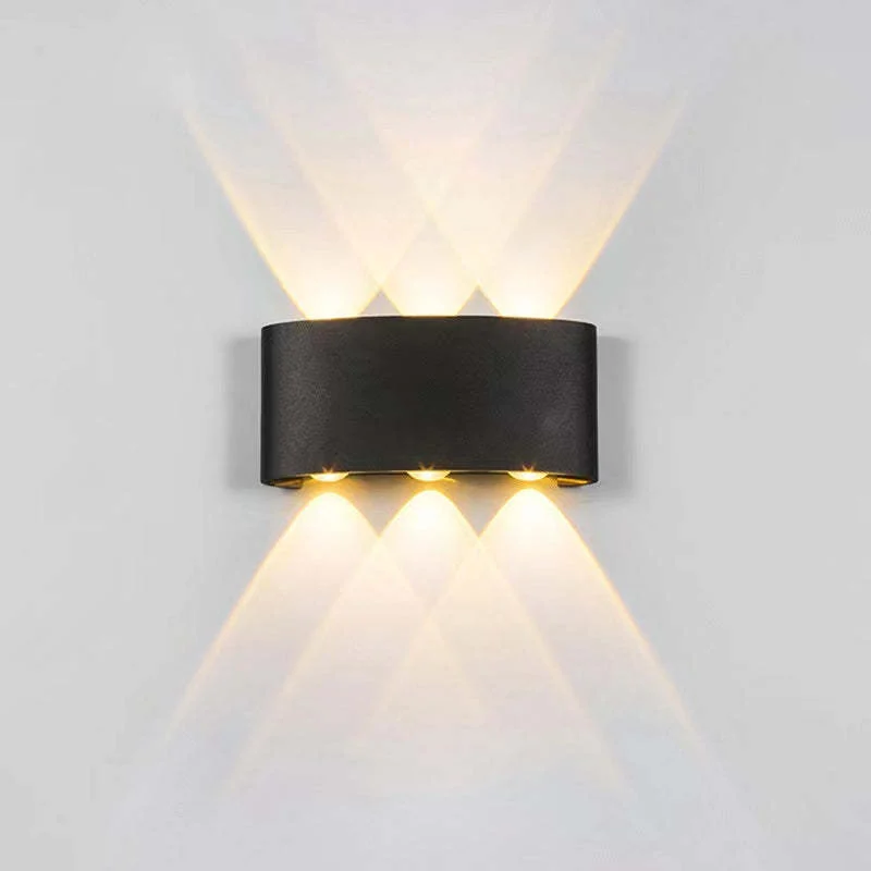 Ray Moderno Rectangular Metal/Acrílico Aplique de Pared Exterior
