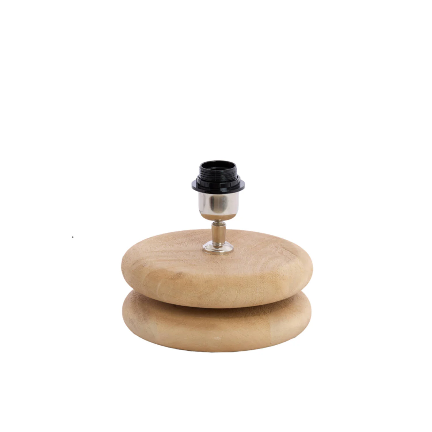 Base de lámpara de madera con casquillo de estilo Light & Living Eboli