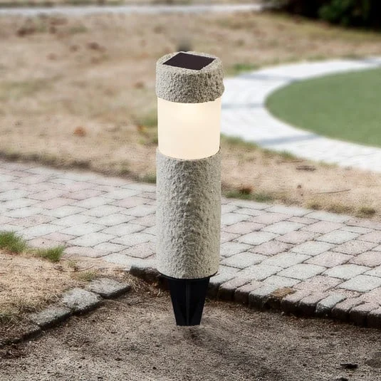 Lámpara LED con pica Mino, gris, IP44