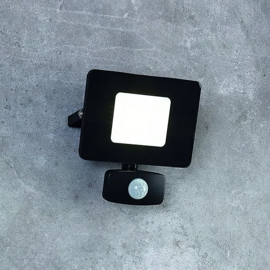Foco de exterior LED Faedo 3, sensor, negro, 20W