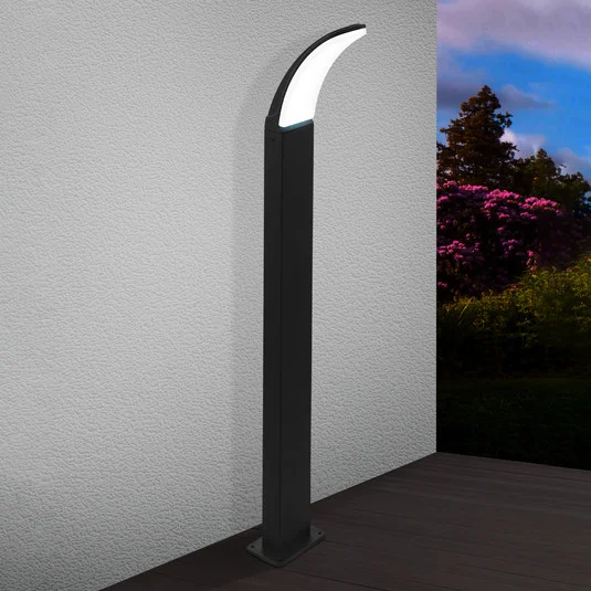 Bolardo luminoso LED Fiumicino curvado