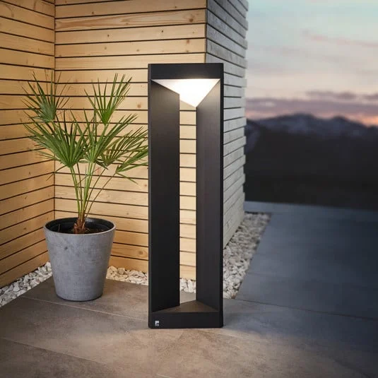 Bolardo luminoso LED Nembro IP54, aluminio fundido
