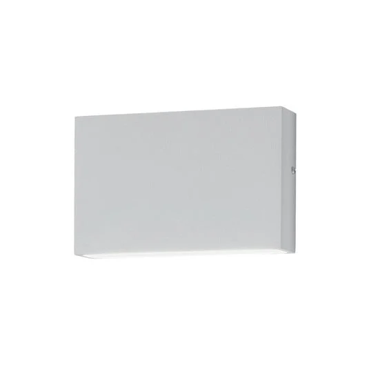 Aplique de exterior Egger LED Flatbox, blanco, 11x7 cm, aluminio