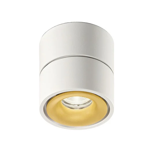Egger Clippo foco de techo LED, blanco-oro, 2.700K