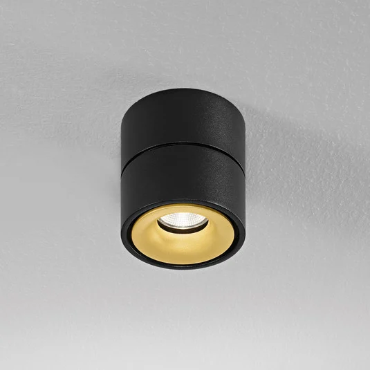 Egger DLS downlight Clippo, atenuable, negro/oro