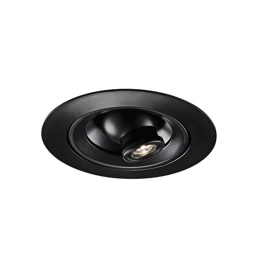 Egger DLS foco empotrable LED Riga Zooom, redondo, negro, 3000K