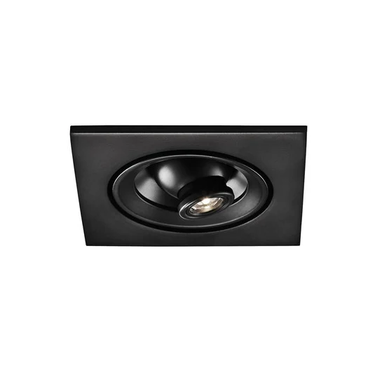 Egger DLS Foco empotrable LED Riga Zooom, angular, negro, 3000K