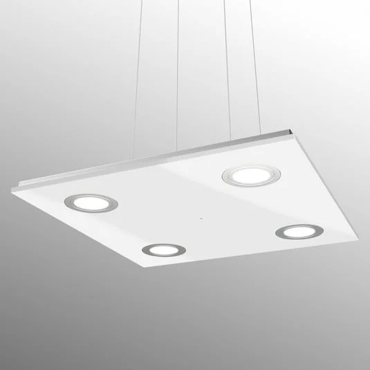 Lámpara LED colgante Pano cuadrangular, blanco