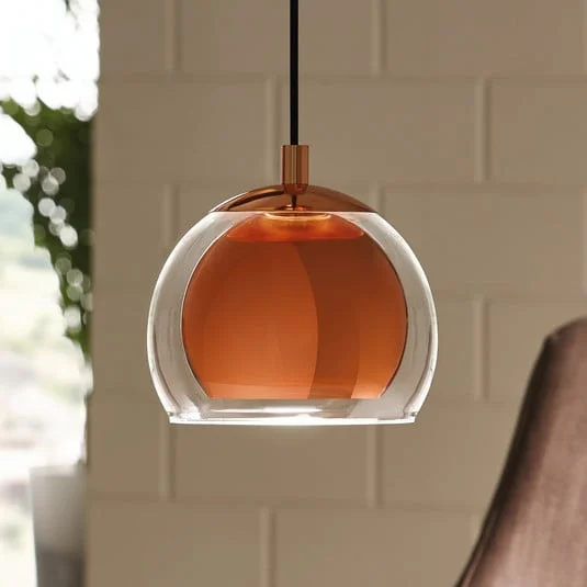 Lámpara colgante Rocamar 1 luz en cobre