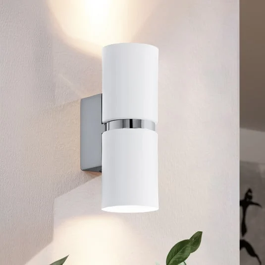 Aplique LED Passa, 2 luces, redondo, blanco