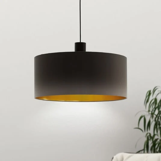 Lámpara colgante Concessa capuchino/oro Ø 53 cm