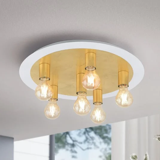 Plafón LED Passano 6 luces oro