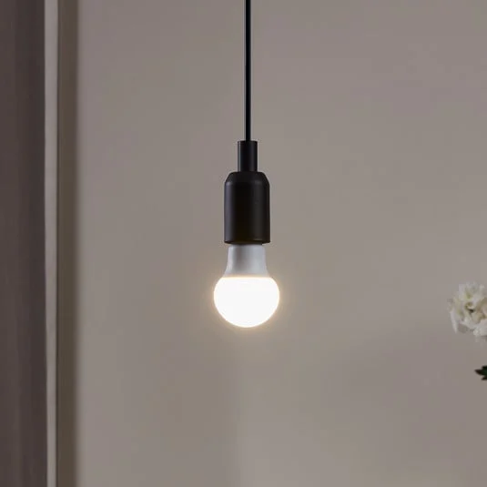 Bombilla LED E27 A60 9W, blanco cálido, opalino